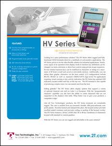 HV Series Specifications